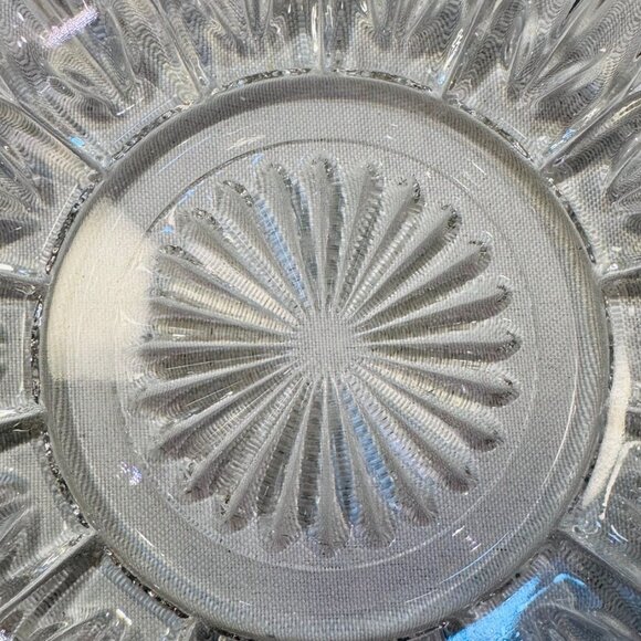 VIntage Federal Glass Petal Pattern Clear Glass 10" Fruit/Serving Bowl - Picture 6 of 8